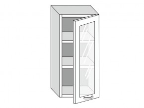 19.40.3 Шкаф настенный (h=913) на 400мм с 1-ой стекл. дверцей в Челябинске - chelyabinsk.magazinmebel.ru | фото