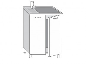 2.60.2мн Шкаф-стол на 600мм под накладную мойку с 2-мя дверцами в Челябинске - chelyabinsk.magazinmebel.ru | фото