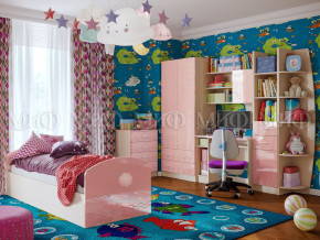 Детская комната Юниор-2 Розовый металлик в Челябинске - chelyabinsk.magazinmebel.ru | фото
