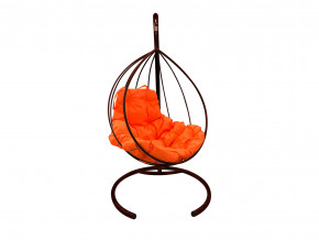 Кокон Капля без ротанга оранжевая подушка в Челябинске - chelyabinsk.magazinmebel.ru | фото