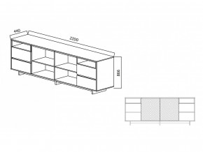 Комодино Moderno-2200 Ф4 в Челябинске - chelyabinsk.magazinmebel.ru | фото - изображение 4