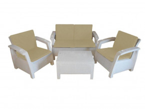 Комплект уличной мебели Yalta Premium Terrace Set белый в Челябинске - chelyabinsk.magazinmebel.ru | фото