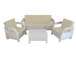 Комплект уличной мебели Yalta Premium Terrace Triple Set белый в Челябинске - chelyabinsk.magazinmebel.ru | фото - изображение 1