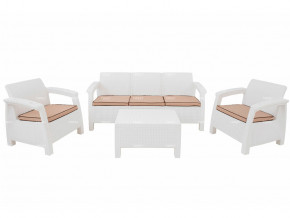 Комплект уличной мебели Yalta Terrace Triple Set белый в Челябинске - chelyabinsk.magazinmebel.ru | фото - изображение 1