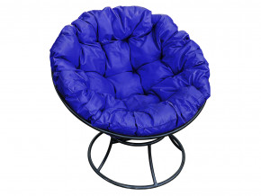 Кресло Папасан без ротанга синяя подушка в Челябинске - chelyabinsk.magazinmebel.ru | фото