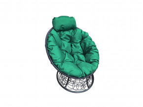 Кресло Папасан мини с ротангом зелёная подушка в Челябинске - chelyabinsk.magazinmebel.ru | фото - изображение 1