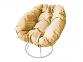 Кресло Пончик без ротанга бежевая подушка в Челябинске - chelyabinsk.magazinmebel.ru | фото - изображение 1