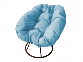 Кресло Пончик без ротанга голубая подушка в Челябинске - chelyabinsk.magazinmebel.ru | фото