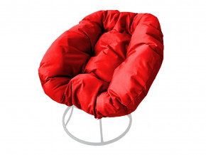 Кресло Пончик без ротанга красная подушка в Челябинске - chelyabinsk.magazinmebel.ru | фото