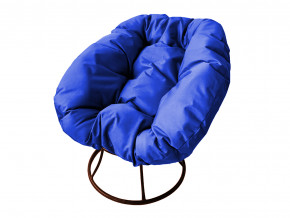 Кресло Пончик без ротанга синяя подушка в Челябинске - chelyabinsk.magazinmebel.ru | фото