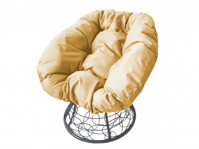 Кресло Пончик с ротангом бежевая подушка в Челябинске - chelyabinsk.magazinmebel.ru | фото - изображение 1