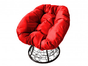 Кресло Пончик с ротангом красная подушка в Челябинске - chelyabinsk.magazinmebel.ru | фото