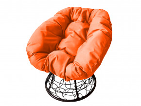 Кресло Пончик с ротангом оранжевая подушка в Челябинске - chelyabinsk.magazinmebel.ru | фото