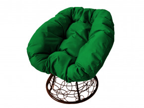 Кресло Пончик с ротангом зелёная подушка в Челябинске - chelyabinsk.magazinmebel.ru | фото