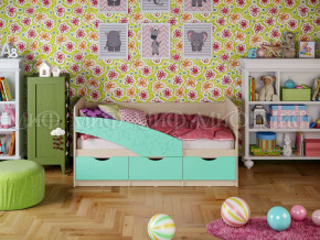 Кровать Бабочки 1600 Бирюза матовая в Челябинске - chelyabinsk.magazinmebel.ru | фото - изображение 1