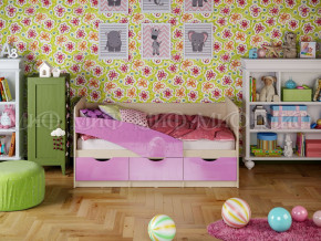 Кровать Бабочки 1600 Сиреневый металлик в Челябинске - chelyabinsk.magazinmebel.ru | фото