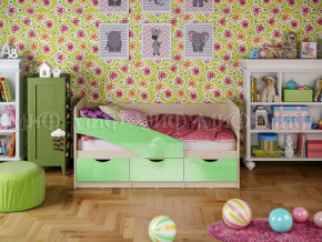Кровать Бабочки 1800 Салатовый металлик в Челябинске - chelyabinsk.magazinmebel.ru | фото - изображение 1