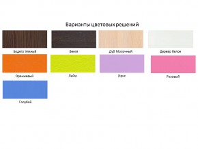 Кровать чердак Малыш 70х160 Дуб молочный-Ирис в Челябинске - chelyabinsk.magazinmebel.ru | фото - изображение 2