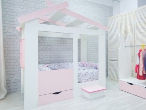 Кровать детская Теремок без ящика розовая в Челябинске - chelyabinsk.magazinmebel.ru | фото - изображение 2