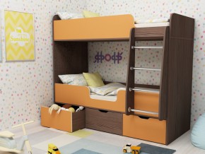 Кровать двухъярусная Малыш двойняшка бодега-оранжевый в Челябинске - chelyabinsk.magazinmebel.ru | фото - изображение 1