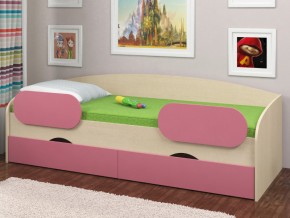 Кровать Соня 2 дуб молочный-розовый в Челябинске - chelyabinsk.magazinmebel.ru | фото - изображение 2