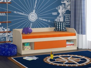 Кровать Соня 4 дуб молочный-оранжевый в Челябинске - chelyabinsk.magazinmebel.ru | фото