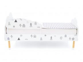 Кровать Stumpa Облако с бортиком рисунок Домики в Челябинске - chelyabinsk.magazinmebel.ru | фото - изображение 3